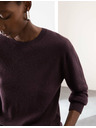Marks & Spencer Pulover iz čistega kašmirja, s teksturo in okroglim izrezom Marks & Spencer vijolična