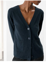 Marks & Spencer Kardigan iz čistega kašmirja z V-izrezom in gumbi spredaj Marks & Spencer mornarsko modra