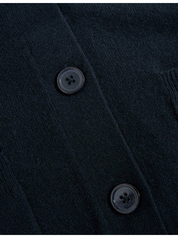 Marks & Spencer Kardigan iz čistega kašmirja z V-izrezom in gumbi spredaj Marks & Spencer mornarsko modra
