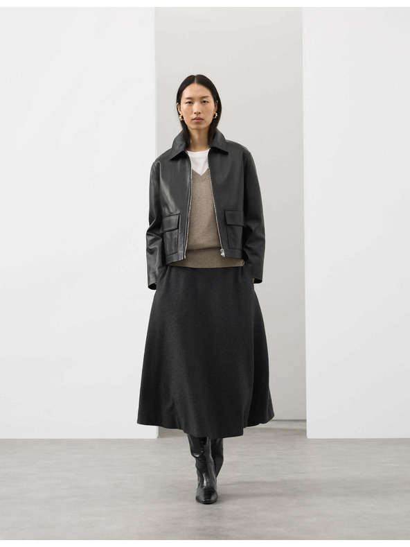 Marks & Spencer Ohlapni pulover iz 100% kašmirja z V-izrezom Marks & Spencer rjava