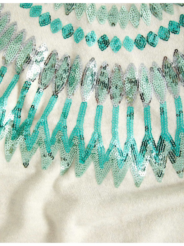 Marks & Spencer Ohlapni božični pulover z vzorcem Fair Isle in bleščicami Marks & Spencer zelena