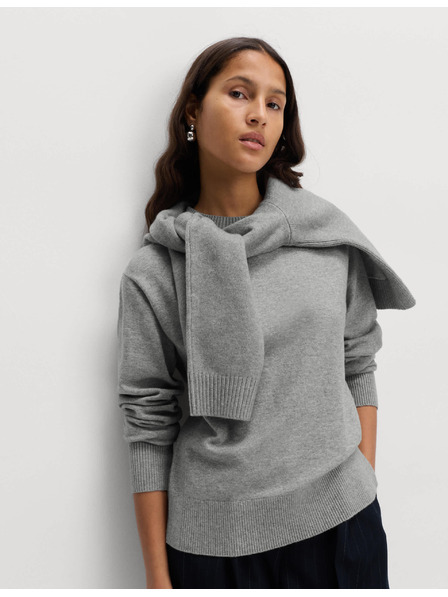 Marks & Spencer Pulover z ovratnikom iz zračne preje Marks & Spencer siva