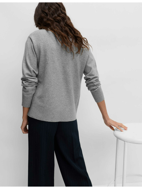 Marks & Spencer Pulover z ovratnikom iz zračne preje Marks & Spencer siva