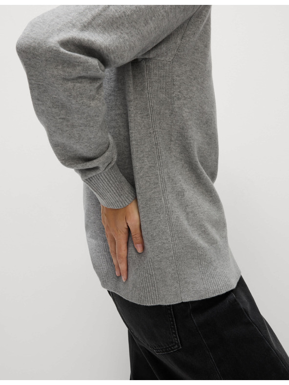 Marks & Spencer Pulover z ovratnikom iz zračne preje Marks & Spencer siva