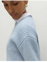 Marks & Spencer Prugasti pulover iz mehke preje z okroglim izrezom Marks & Spencer modra