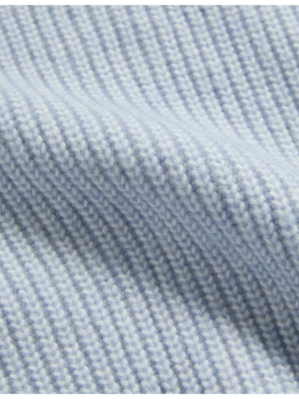 Marks & Spencer Prugasti pulover iz mehke preje z okroglim izrezom Marks & Spencer modra