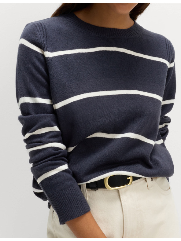 Marks & Spencer Ekstra mehak progasti pulover okoli vratu Marks & Spencer mornarsko modra