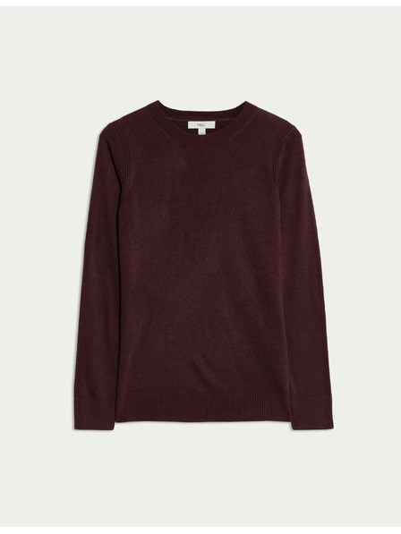 Marks & Spencer Izjemno mehak pulover z izrezom okoli vratu Marks & Spencer rdeča
