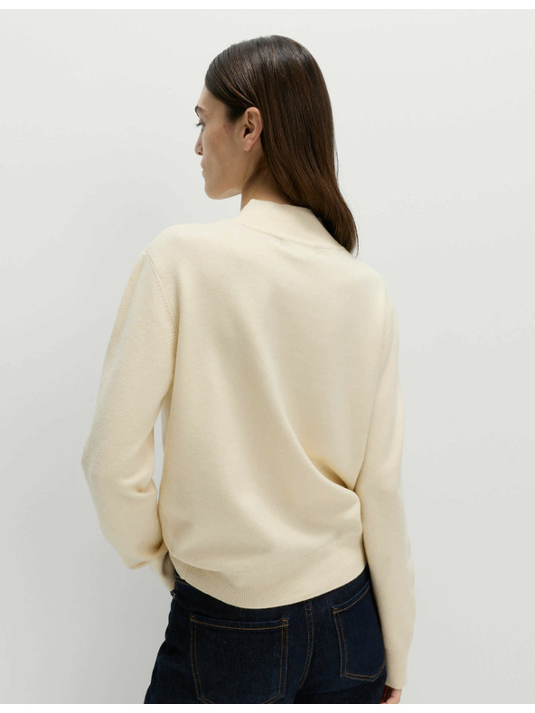 Marks & Spencer Pulover z stoječim ovratnikom z napisom Marks & Spencer smetanova