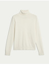 Marks & Spencer Pulover z visokim ovratnikom iz 100% volne Merino Marks & Spencer smetanova