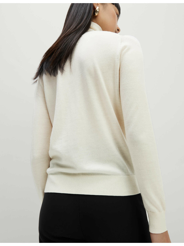 Marks & Spencer Pulover z visokim ovratnikom iz 100% volne Merino Marks & Spencer smetanova