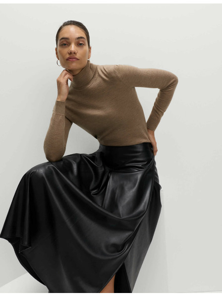 Marks & Spencer Pulover z visokim ovratnikom iz 100% volne Merino Marks & Spencer rjava