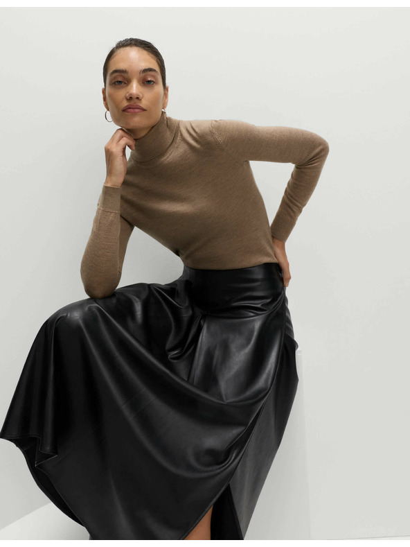 Marks & Spencer Pulover z visokim ovratnikom iz 100% volne Merino Marks & Spencer rjava