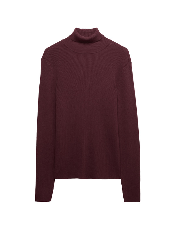 Marks & Spencer Rebrasti pulover z visokim ovratnikom Marks & Spencer rdeča