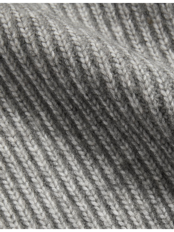 Marks & Spencer Rebrast pulover z V-izrezom iz mehke preje Marks & Spencer siva