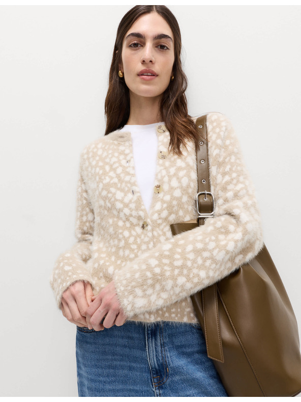 Marks & Spencer Kardigan z živalskim motivom in okroglim ovratnikom Marks & Spencer smetanova