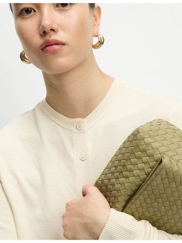 Marks & Spencer Kardigan z okroglim izrezom in gumbi spredaj Marks & Spencer smetanova