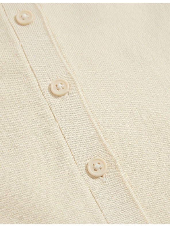 Marks & Spencer Kardigan z okroglim izrezom in gumbi spredaj Marks & Spencer smetanova