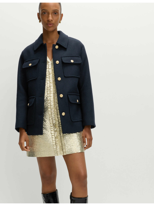 Marks & Spencer Praktična jakna s kapuco iz volnene mešanice Marks & Spencer mornarsko modra