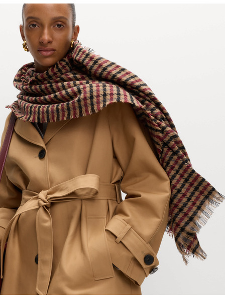 Marks & Spencer Dolg trenč plašč z pasom, z visokim deležem bombaža Marks & Spencer rjava