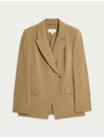 Marks & Spencer Prilagojen keprov blazer z zožanjem v pasu Marks & Spencer rjava