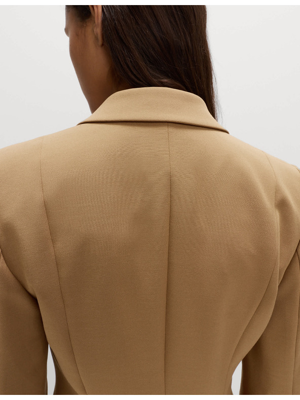 Marks & Spencer Prilagojen keprov blazer z zožanjem v pasu Marks & Spencer rjava