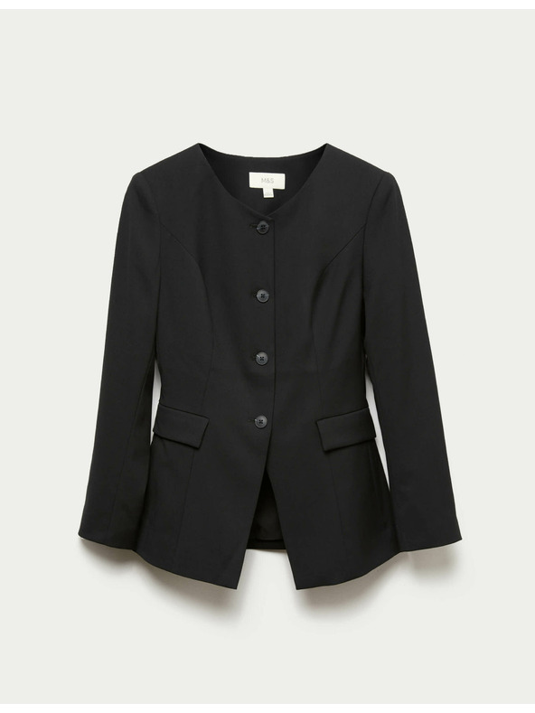 Marks & Spencer Bunda brez ovratnika Marks & Spencer črna