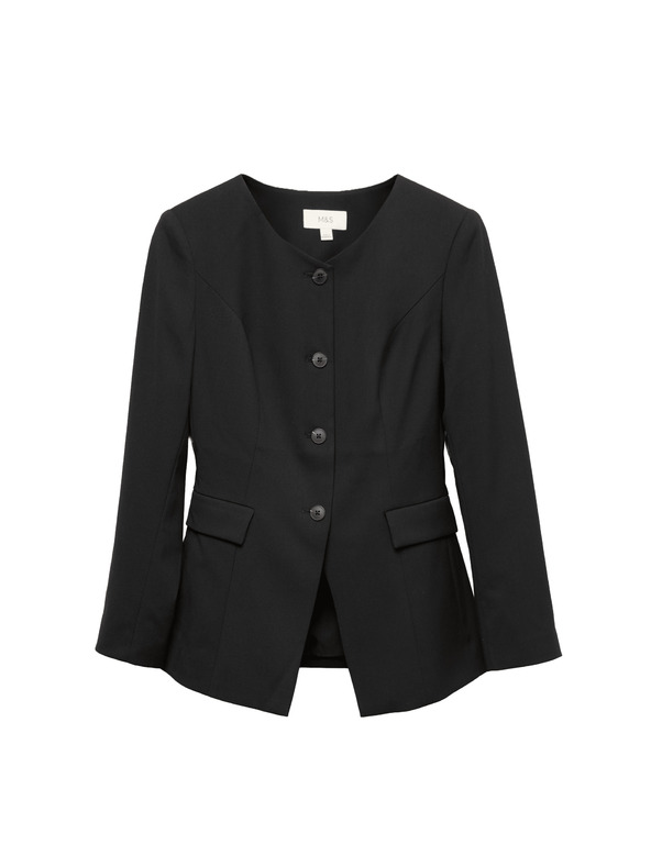 Marks & Spencer Bunda brez ovratnika Marks & Spencer črna