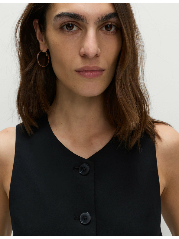 Marks & Spencer Odpet telovnik brez ovratnika Marks & Spencer črna