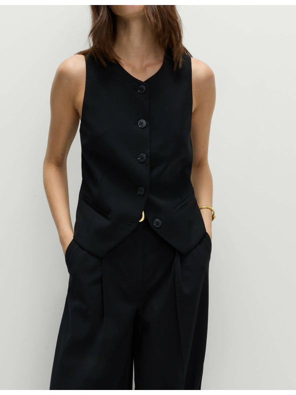 Marks & Spencer Odpet telovnik brez ovratnika Marks & Spencer črna