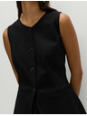 Marks & Spencer Žerzejski telovnik brez ovratnika Marks & Spencer črna