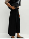 Marks & Spencer Tkana nagubanjena hlačna krila z širokim hlačnicam Marks & Spencer črna