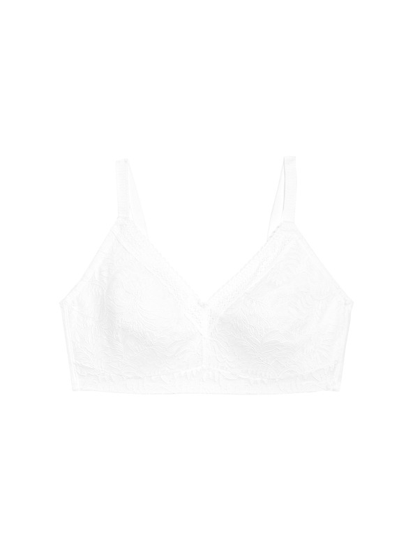 Marks & Spencer Čipkasti modrček s spodnjim delom z učinkom krčenja in tehnologijo Flexifit™ Marks & Spencer bela