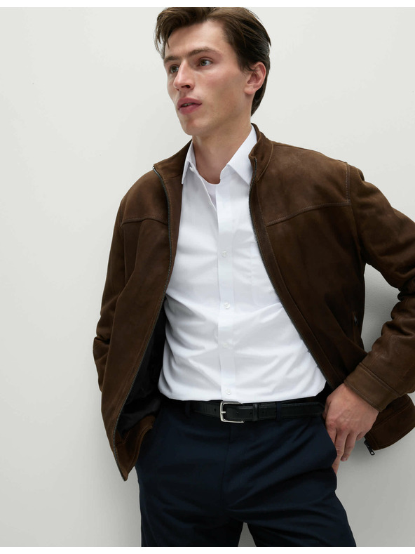 Marks & Spencer Srajca Marks & Spencer z dolgimi rokavi ozkega kroja, 3 kosi v pakiranju bela