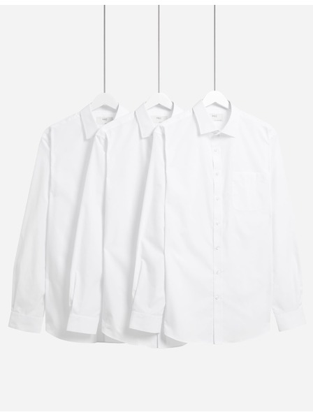 Marks & Spencer Komplet treh moških belih srajc Marks & Spencer