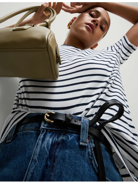 Marks & Spencer Modro-bela ženska črtasta majica Marks & Spencer