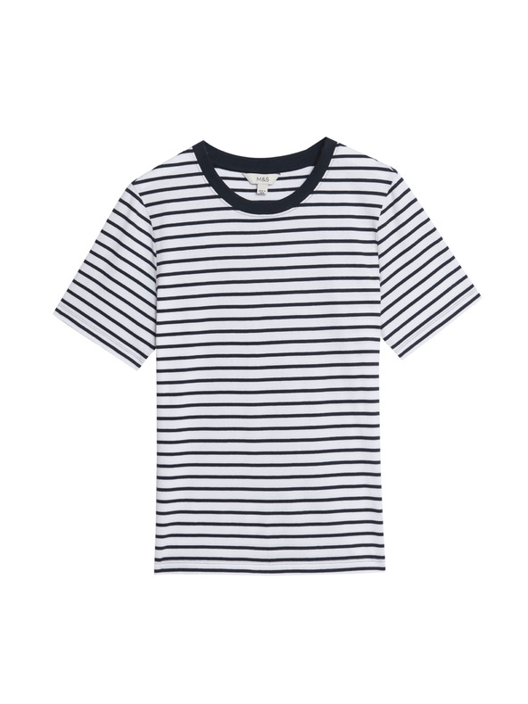 Marks & Spencer Modro-bela ženska črtasta majica Marks & Spencer