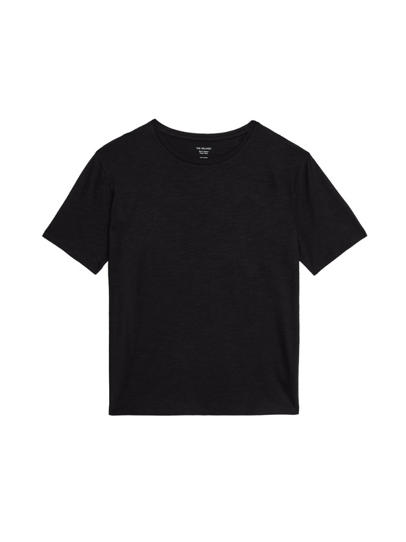 Marks & Spencer Ohlapna majica iz bombaže in modala Marks & Spencer črna