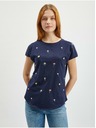 Orsay Temno modra ženska cvetlična majica ORSAY