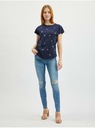 Orsay Temno modra ženska cvetlična majica ORSAY