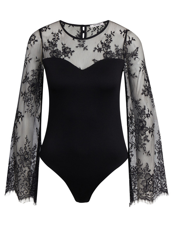 Orsay Črno ženske čipkaste body ORSAY