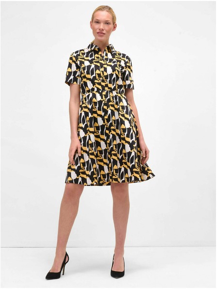 Orsay Rumeno-črne vzorčaste srajčne obleke ORSAY