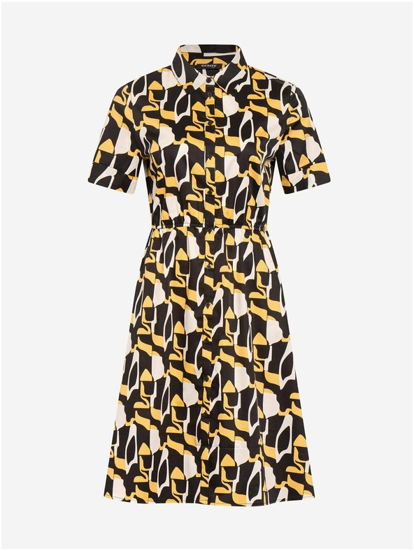 Orsay Rumeno-črne vzorčaste srajčne obleke ORSAY