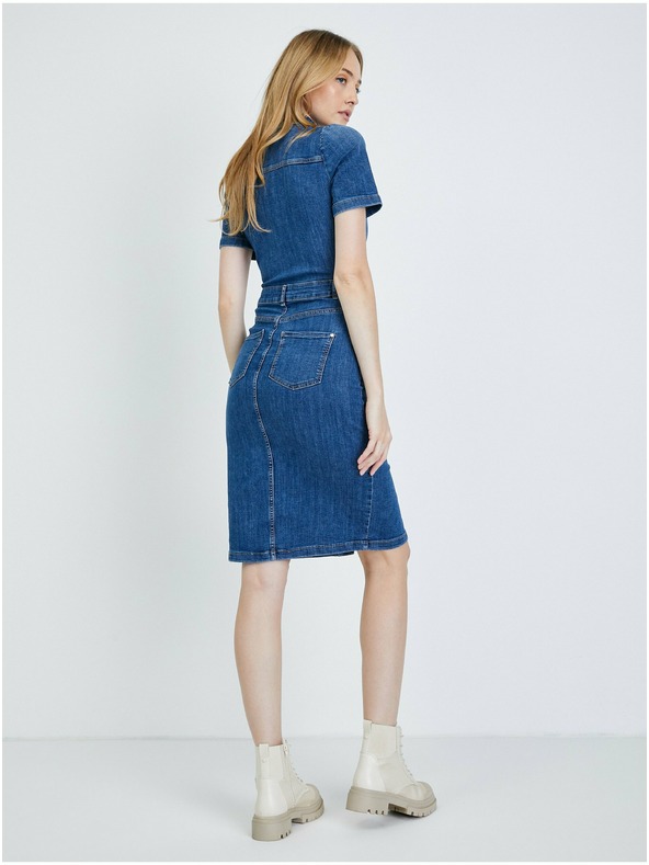 Orsay Modra denim srajčna obleka ORSAY
