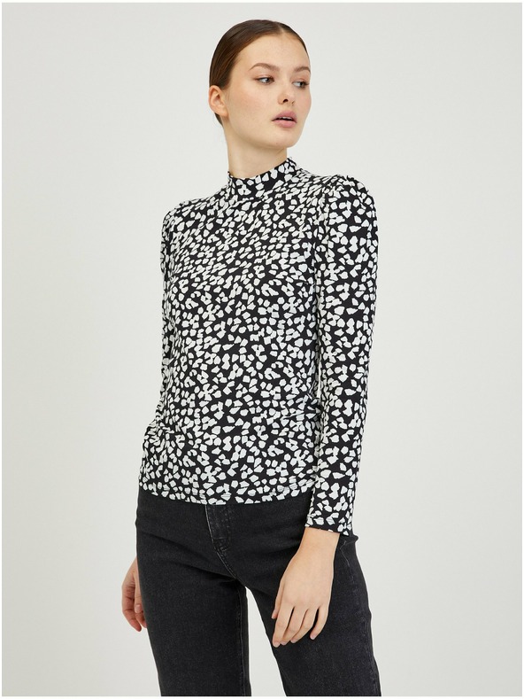 Orsay Belo-črna ženska vzorčasta majica ORSAY Paisy