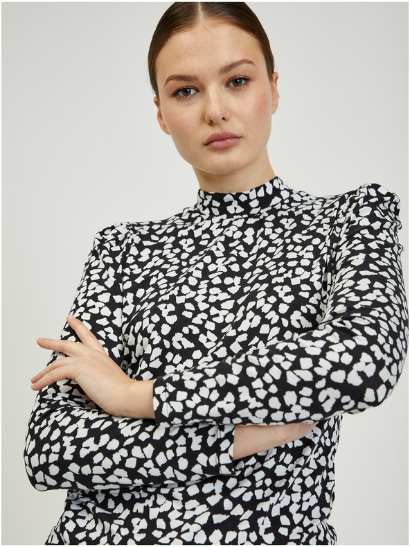 Orsay Belo-črna ženska vzorčasta majica ORSAY Paisy