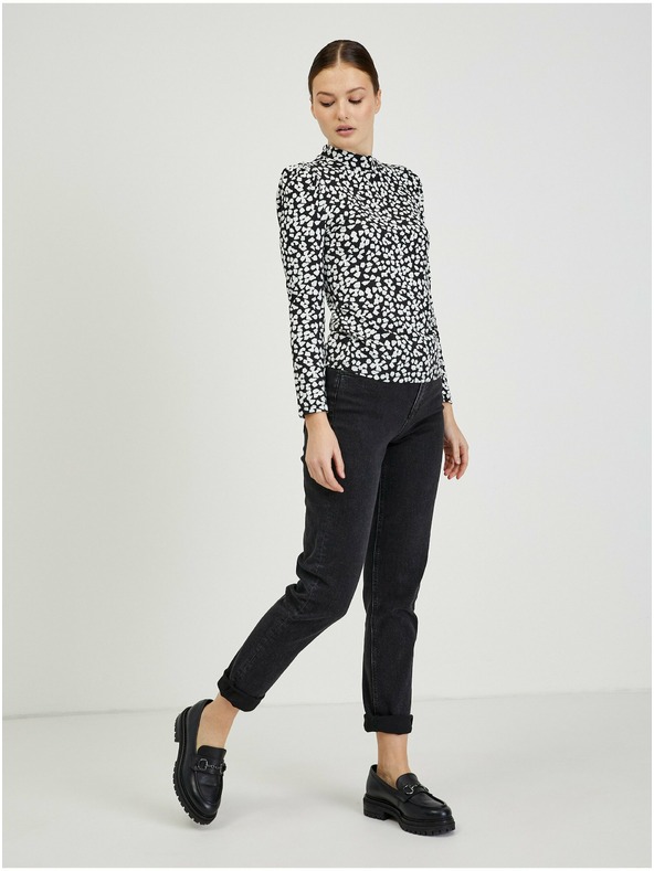 Orsay Belo-črna ženska vzorčasta majica ORSAY Paisy
