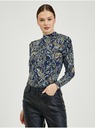 Orsay Temno modra ženska vzorčasta majica z dolgimi rokavi ORSAY Paisy