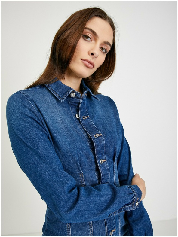 Orsay Modre džins srajčne obleke ORSAY