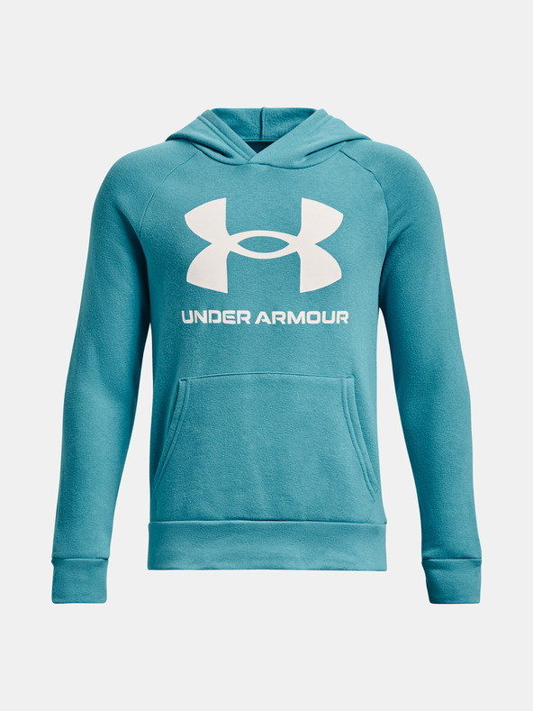 Under Armour Deški pulover Under Armour UA RIVAL FLEECE HOODIE-BRN